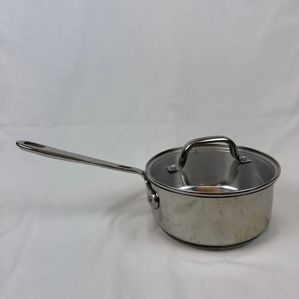 Emeril 2Qt Stainless Steel Sauce Pan Sauté Gravy Pot with Lid